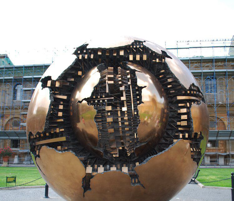 城市不锈钢抽象圆球艺术雕塑图片