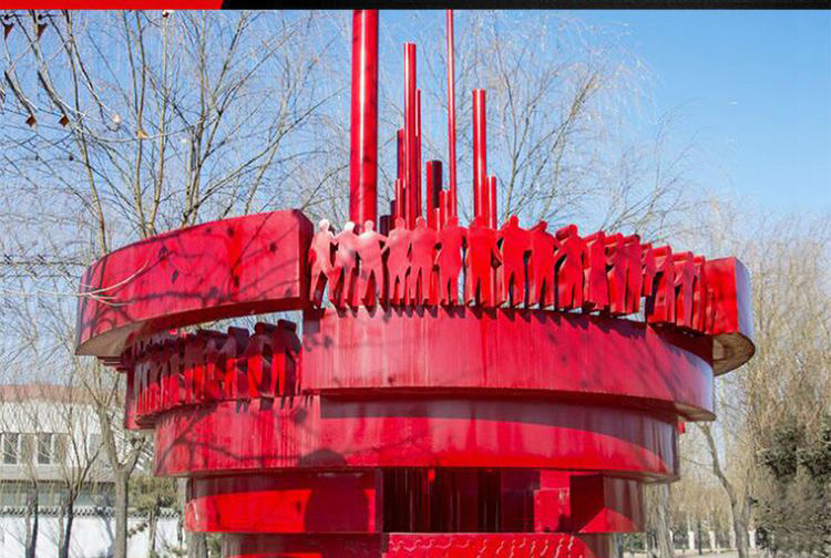 公园不锈钢空心信号塔景观雕塑图片