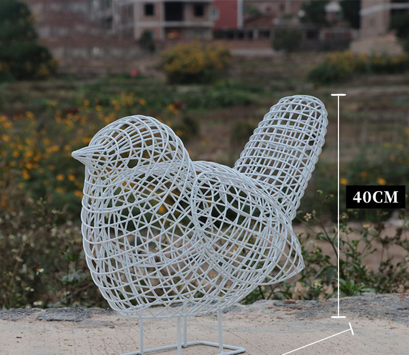 不锈钢镂空小鸟雕塑 图片