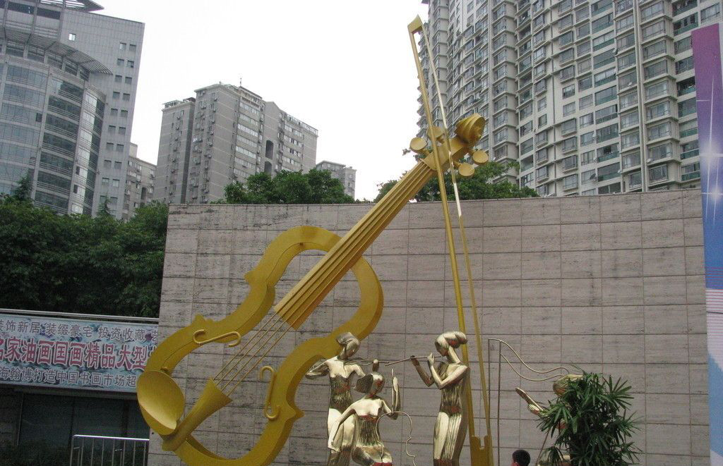 公园不锈钢演奏人物大提琴雕塑图片