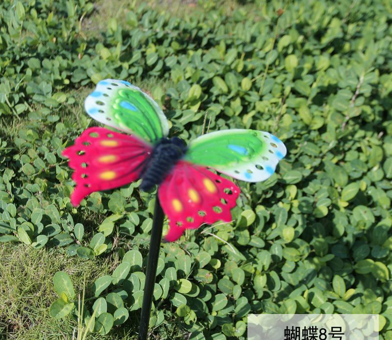 不锈钢彩色蝴蝶插件雕塑 图片