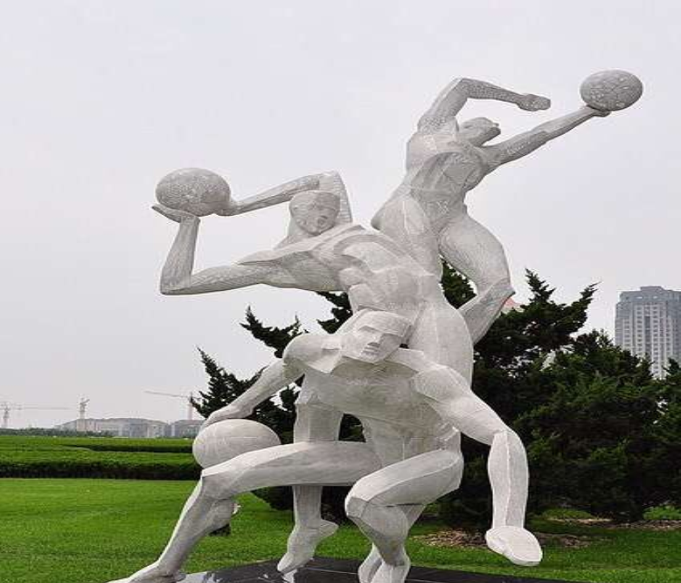 公园不锈钢打篮球人物雕塑图片